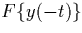 $F\{y(-t)\}$