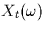 $X_t(\omega)$