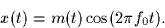 \begin{displaymath}
x(t) = m(t) \cos(2 \pi f_0 t).\end{displaymath}