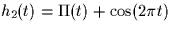 $h_2(t)=\Pi(t)+\cos(2 \pi t)$