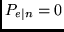 $P_{e\vert n}=0$