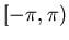 $[-\pi,\pi)$