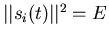 $\vert\vert s_i(t)\vert\vert^2 = E$