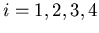 $i=1,2,3,4$