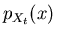 $p_{X_t}(x)$