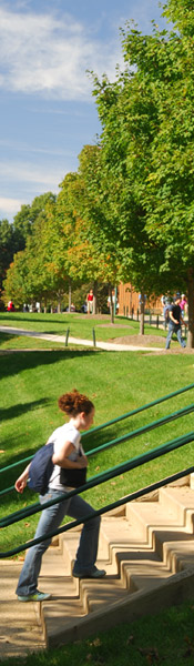 Student Walking on the Fairfax Campus